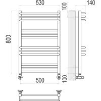 Товар: Водяной полотенцесушитель Terminus Кельн П12 500х800 4630080268364 Хром, нижнее подключение, G 1/2" ВР, с комплектом вентилей - фото 4 Водяной полотенцесушитель Terminus Кельн П12 500х800 4630080268364 Хром, нижнее подключение, G 1/2" ВР, с комплектом вентилей — фото 4, Водяные полотенцесушители