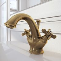 Смеситель для раковины Webert Ottocento OT700102065 Бронза — фото 2, Смесители