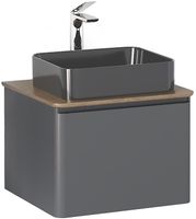 Тумба под раковину Raval Morelle 60 Mrl.01.60/P/A-T/RL подвесная Антрацит Трюфель — фото 1, Тумбы под раковину