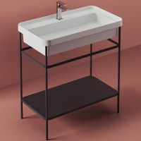 Консоль под раковину Artceram Fuori 60 ACA056 17 Черная матовая — фото 1, Консоли для раковины