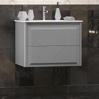 Товар: Тумба под раковину Opadiris Луиджи 70 00-00005953 подвесная Серая матовая - фото 2 Тумба под раковину Opadiris Луиджи 70 00-00005953 подвесная Серая матовая — фото 2, Мебель для ванной