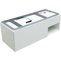 Тумба под раковину Allen Brau Infinity 120 L 1.21006.WM подвесная Белая матовая — фото 8, Мебель для ванной