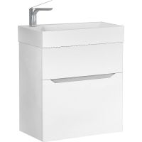 Тумба под раковину Jorno Folk 55 Folk.01.55/P/W/JR подвесная Белая — фото 1, Тумбы под раковину