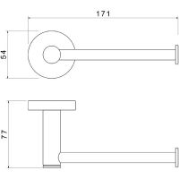 Держатель туалетной бумаги Schein Kahlo 9141CH Хром — фото 5, Держатели туалетной бумаги