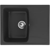 Кухонная мойка Ulgran Classic U-201-344 Ультра-черная — фото 1, Кухонные мойки