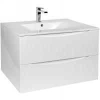 Товар: Тумба с раковиной Bond Wave 80 T01800-S05W подвесная Белая глянцевая - фото 3 Тумба с раковиной Bond Wave 80 T01800-S05W подвесная Белая глянцевая — фото 3, Мебель для ванной