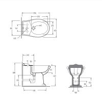 Биде Migliore Impero 20781 Белое — фото 2, Биде напольные