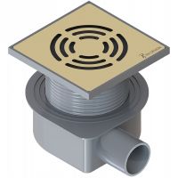 Душевой трап Boheme Smart Design 984-10-G с решеткой Золото — фото 1, Трапы для душа