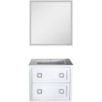 Комплект мебели для ванной ASB-Woodline Рома 80П подвесной Белый — фото 1, Комплекты мебели для ванной