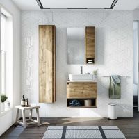 Тумба с раковиной STWORKI Карлстад 60 425083 подвесная Дуб рустикальный — фото 4, Тумбы с раковиной