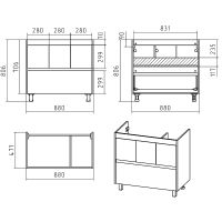 Тумба с раковиной Misty Алиса 90 УТ000011238 Белая — фото 7, Тумбы с раковиной