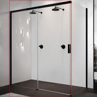 Душевая дверь Novellini Opera 120 L OPEPH119S-1H профиль Черный матовый стекло прозрачное — фото 1, Душевые двери в нишу