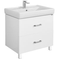 Тумба под раковину Aquaton Америна 76 Н 1A169401AM010 Белая глянцевая — фото 1, Тумбы под раковину