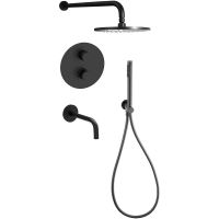 Излив для смесителя Paffoni Light ZBOC139NO Черный матовый — фото 2, Комплектующие для душевого оборудования