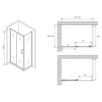 Товар: Душевой уголок Abber Schwarzer Diamant 120x100 AG30120B5-S100B5 профиль Черный стекло прозрачное - фото 5 Душевой уголок Abber Schwarzer Diamant 120x100 AG30120B5-S100B5 профиль Черный стекло прозрачное — фото 5, Прямоугольные душевые уголки