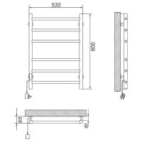 Электрический полотенцесушитель Ника WAY-2 60/50 Белый матовый — фото 2, Электрические полотенцесушители