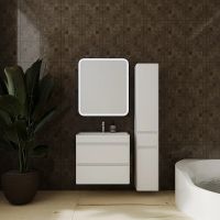 Тумба под раковину Style Line Атлантика 70 Люкс Plus подвесная Белая матовая антискрейтч арт-СС-00002339 — фото 5, Тумбы под раковину