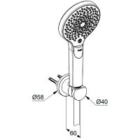 Товар: Душевой гарнитур Kludi Dive 6995005-00 Хром - фото 2 Душевой гарнитур Kludi Dive 6995005-00 Хром — фото 2, Душевые гарнитуры