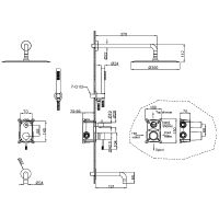 Товар: Душевая система Boheme Uno 464-2-WCR Белая матовая Хром - фото 2 Душевая система Boheme Uno 464-2-WCR Белая матовая Хром — фото 2, Душевое оборудование. Душевая программа