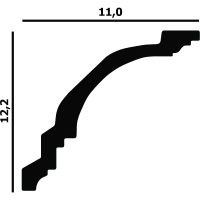 Карниз Перфект P16 2000x110x122 мм — фото 2, Карнизы