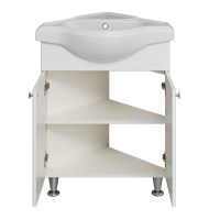 Тумба под раковину Runo Классик 65 УТ000004162 угловая Белая — фото 5, Тумбы под раковину