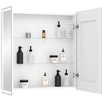 Зеркальный шкаф Континент Allure LED 80 МВК045 с подсветкой Белый — фото 3, Зеркальные шкафы в ванную