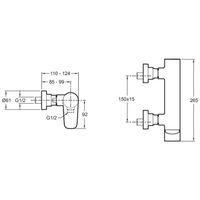 Смеситель для душа Jacob Delafon Aleo E72351-CP Хром — фото 3, Смеситель для душа