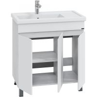 Тумба под раковину СанТа Марс 80 700410 Белая Светлое дерево — фото 2, Мебель для ванной