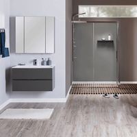 Комплект мебели для ванной Aquanet Алвита 90 241388 подвесной Серый антрацит — фото 6, Комплекты мебели для ванной