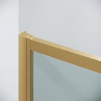 Душевая дверь Grossman Cosmo 130 100.K33.02.130.32.00 профиль Золото сатин стекло прозрачное — фото 10, Раздвижные душевые двери