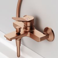 Смеситель для ванны AM.PM X-Joy F85A10044 Розовое золото — фото 2, Смесители