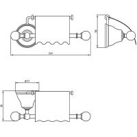 Держатель туалетной бумаги Migliore Provance 17653 с крышкой Хром — фото 2, Держатели туалетной бумаги