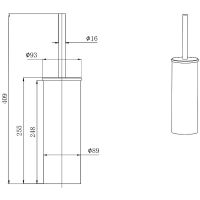 Ершик для унитаза Aquatek AQ4011CR Хром — фото 2, Ершики для унитаза