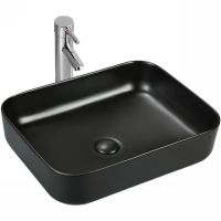 Раковина-чаша Sintesi 50 SIN-LVB-APP-409BM Черная матовая — фото 1, Раковины накладные