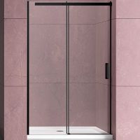 Душевая дверь Vincea Dice 130 VDS-4D130CLB профиль Черный стекло прозрачное — фото 1, Раздвижные душевые двери