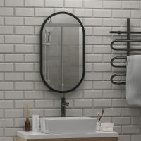 Зеркало Континент Prime 450х800 ЗЛП2199 с подсветкой Черное с сенсорным выключателем — фото 7, Зеркала в ванную комнату