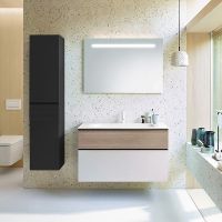 Товар: Тумба с раковиной Burgbad Fiumo 100 SFXN102F3956FOT45G0200C0001*1 подвесная Eiche Dekor Cashmere Белая матовая - фото 2 Тумба с раковиной Burgbad Fiumo 100 SFXN102F3956FOT45G0200C0001*1 подвесная Eiche Dekor Cashmere Белая матовая — фото 2, Мебель для ванной