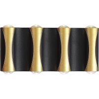 Настенный светильник Crystal Lux CLT 022W4 BL-GO 4000K Черный Золото — фото 1, Светильники