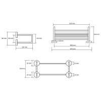 Полка для полотенец Bemeta Omega 104205102 Хром — фото 2, Полки для полотенец