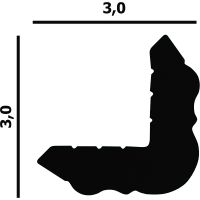 Молдинг угловой Перфект P06 2000x30x30 мм — фото 2, Молдинги