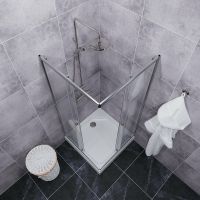 Товар: Душевой уголок Triton Вента-Хром 80х80 Щ0000049620 профиль Хром стекло прозрачное - фото 7 Душевой уголок Triton Вента-Хром 80х80 Щ0000049620 профиль Хром стекло прозрачное — фото 7, Душевые уголки