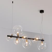 Люстра Artelamp Vincent A7790SP-8BK Прозрачная Черная — фото 2, Люстры