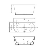 Акриловая ванна Vincea 170x80 VBT-421-1700MW без гидромассажа — фото 3, Акриловые ванны