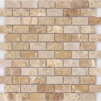 Мозаика Caramelle mosaic Pietrine 4 мм Emperador Light POL 29,8x29,8 см — фото 1, Мозаика