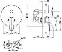 Смеситель для душа Villeroy&Boch O.Novo Start TVS10535311061 Хром — фото 2, Смеситель для душа