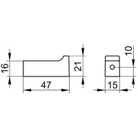 Крючок Keuco Edition 11 11114 130000 Хром черный шлифованный — фото 2, Крючки для полотенец