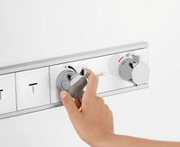 Смеситель для душа Hansgrohe RainSelect с термостатом Белый Хром арт-15357400 — фото 9, Встраиваемые смесители для душа