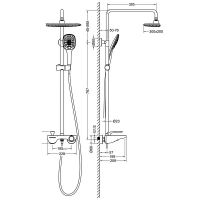 Душевая система Timo Helmi SX-1170/00-16 Хром/Белый — фото 2, Душевые стойки