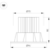 Товар: Встраиваемый светильник Arlight Atoll 044620 Черный - фото 2 Встраиваемый светильник Arlight Atoll 044620 Черный — фото 2, Точечные светильники