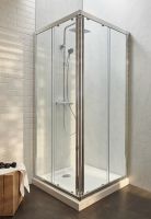 Душевой уголок Jacob Delafon Serenity 90x90 E14A90-GA профиль Хром стекло прозрачное — фото 2, Квадратные душевые уголки